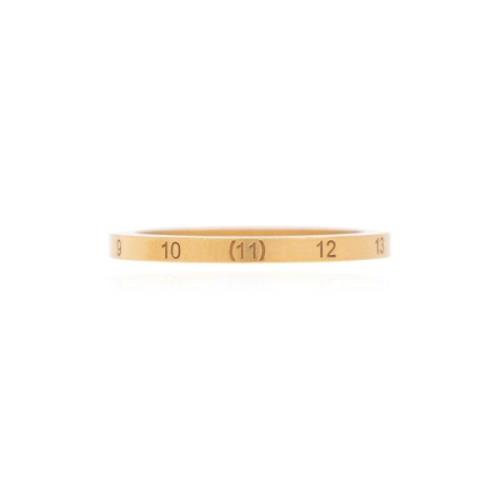 Maison Margiela Silverring med logotyp Yellow, Dam