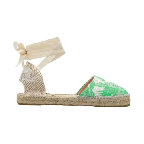 Manebí Espadriller med ankelband Green, Dam