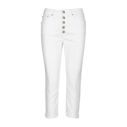 Dondup Kort Denim Jeans White, Dam