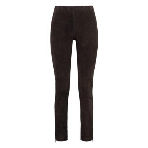 P.a.r.o.s.h. Slim-fit Trousers Brown, Dam