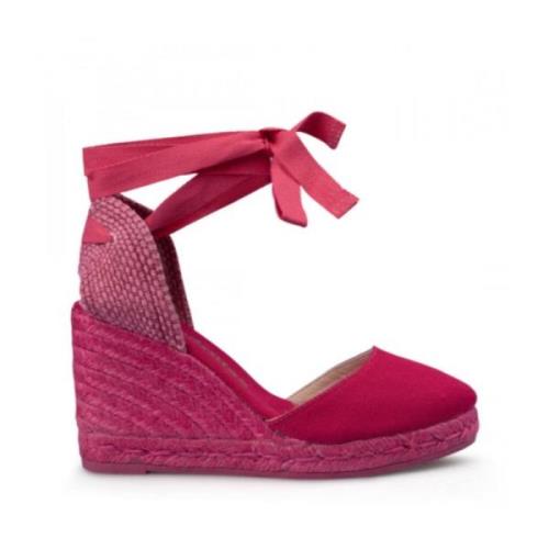 Espadrilles Wedges Pink, Dam