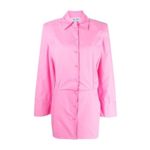The Attico Margot Mini Skjortklänning Pink, Dam