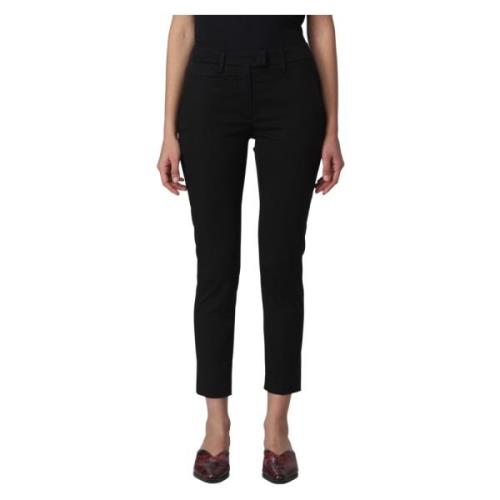 Dondup Stiliga Cropped Jeans Black, Dam