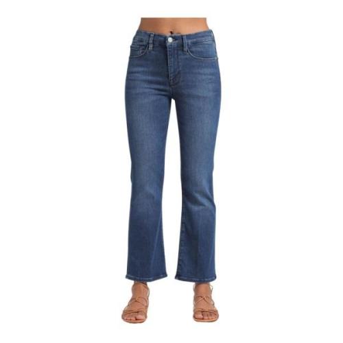Frame Cropped Jeans Blue, Dam