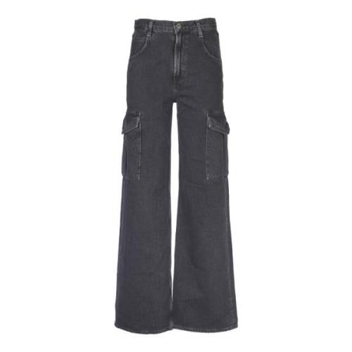 Agolde Vida Jeans i Svart Black, Dam