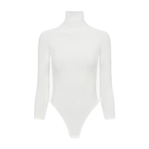 Alaïa Blanc High-Necked Body Top White, Dam