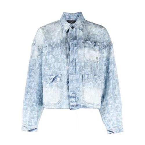 Amiri Blå Denim Jacquard Kappa Blue, Dam