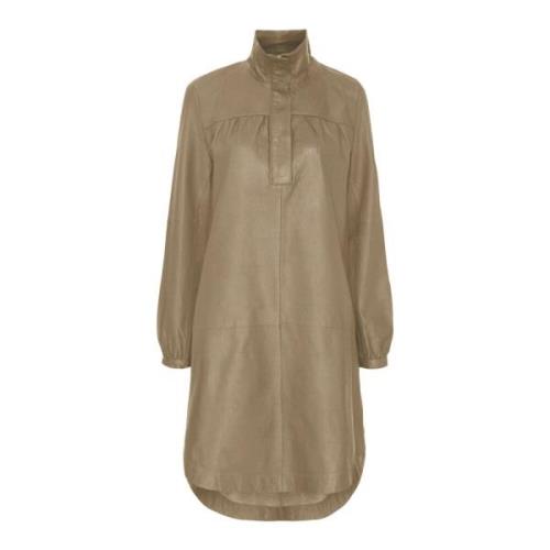 Notyz Shirt Dresses Beige, Dam