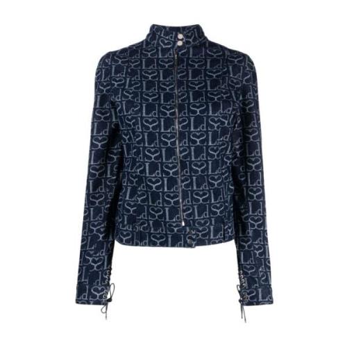 Ludovic de Saint Sernin Blå Monogram Denimjacka Blue, Dam