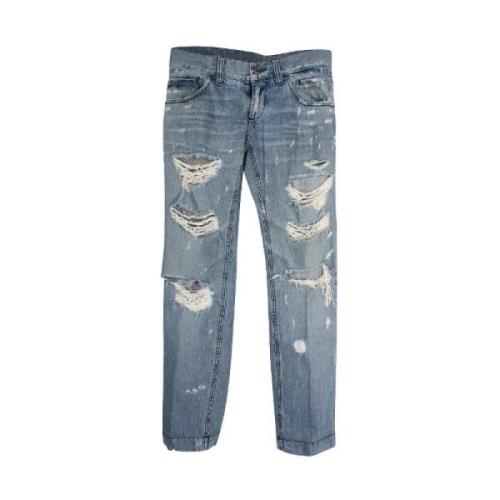 Dolce & Gabbana Pre-owned Pre-owned Bomull jeans Blue, Dam