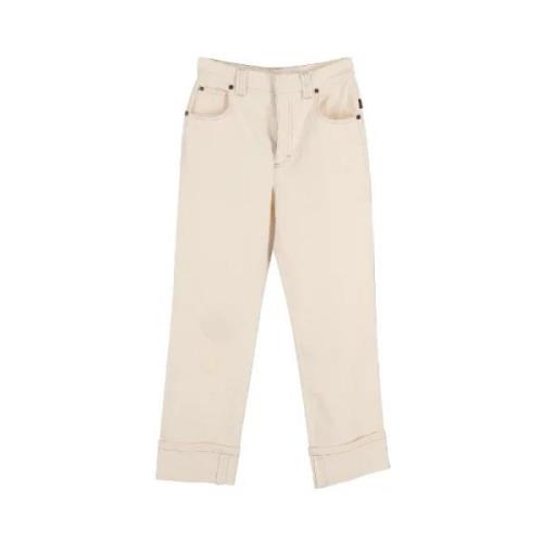 Chloé Pre-owned Pre-owned Bomull jeans Beige, Dam