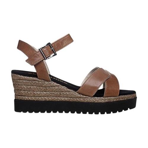 Espadrilles Jordstil Espadriller Brown, Dam