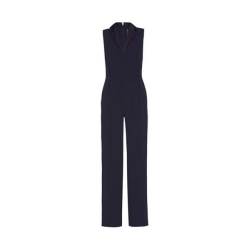 Manila Grace V-Hals Jumpsuit Blue, Dam