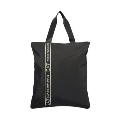 Emporio Armani EA7 Svart Casual Toteväska Black, Dam