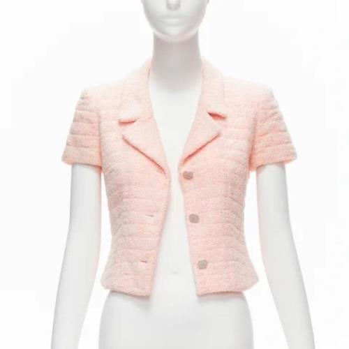 Chanel Vintage Pre-owned Nylon ytterklder Pink, Dam