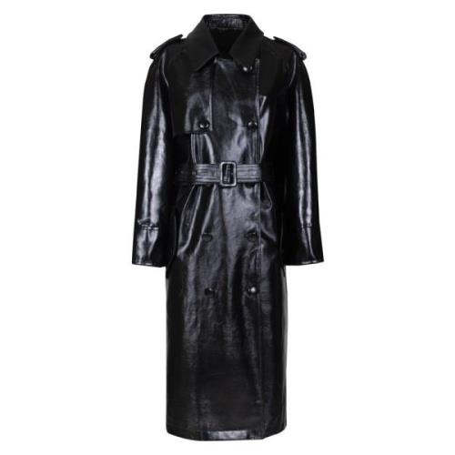 MVP wardrobe Montenapoleone Trench Coat Black, Dam