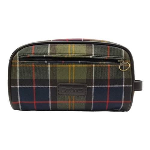 Barbour Casual Tartan Sminkväska Green, Herr