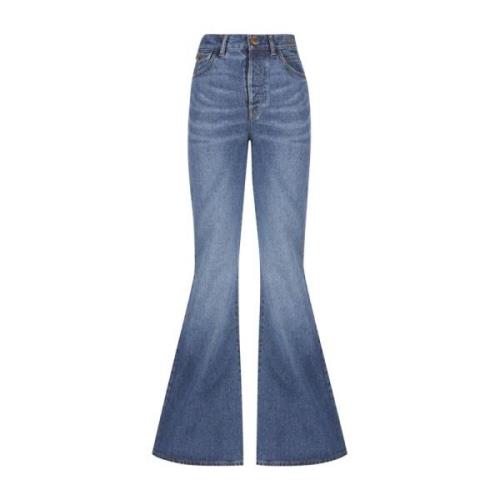Chloé Flared Denim Jeans Blue, Dam