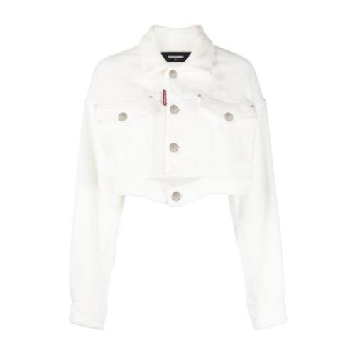 Dsquared2 Klassiska DenimDenim Jacka White, Dam