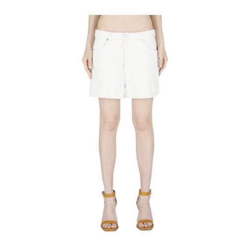 Dsquared2 Vita Denim Shorts - Trendig Modell White, Dam