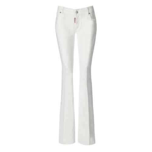 Dsquared2 Twiggy Vita Flare Jeans White, Dam