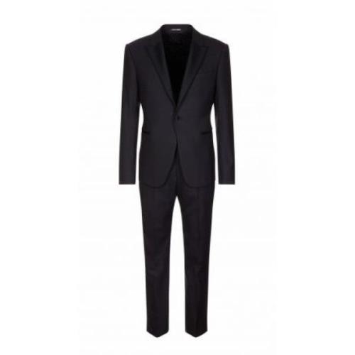 Emporio Armani Elegant Tuxedo med rund satinrevers Black, Herr