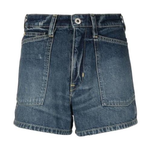 Kenzo Stiliga Denim Bermuda Shorts Blue, Dam