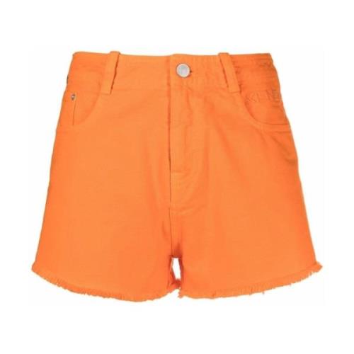 Kenzo Mörk Orange Denim Shorts Orange, Dam
