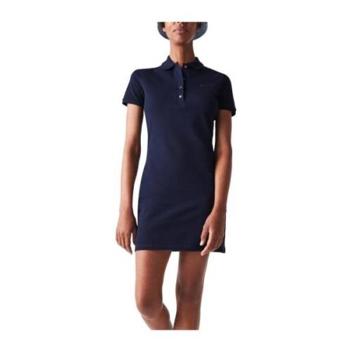 Lacoste Marinblå Polo Stil Klänning Blue, Dam