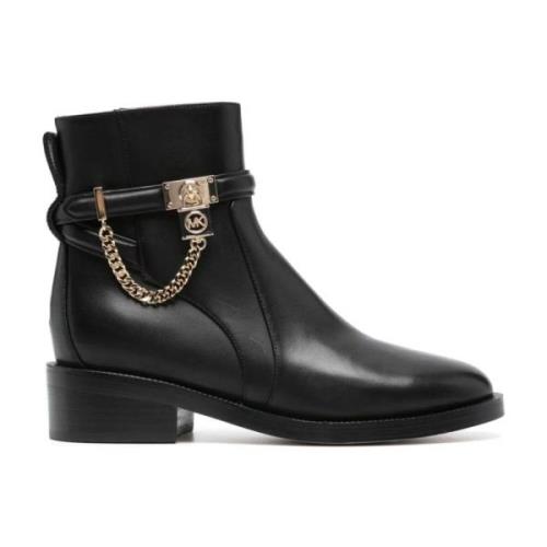 Michael Kors Svarta platta ankelboots Black, Dam