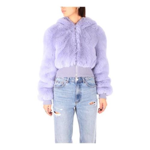 Moschino Lila Huva Jacka Purple, Dam