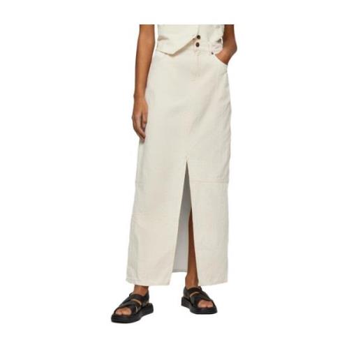 Pepe Jeans Maxi Skirts White, Dam