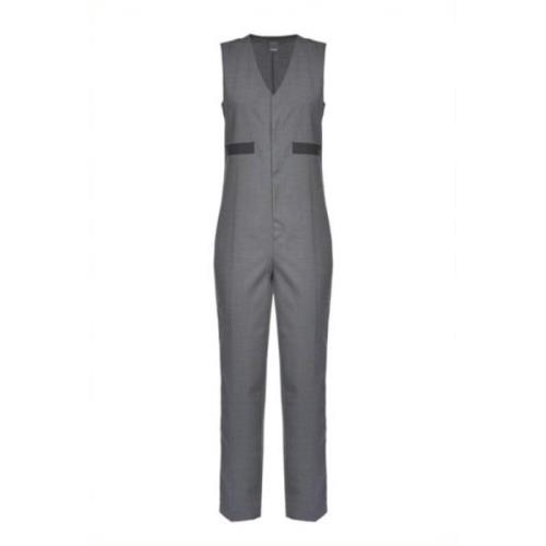 Pinko Fresco Ull Jumpsuit Gray, Dam