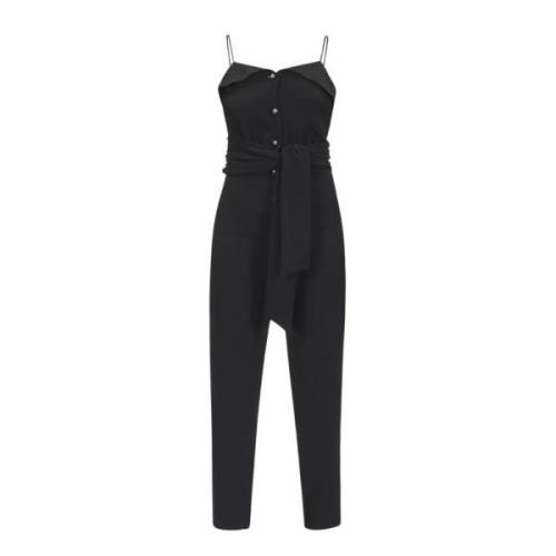 Pinko Palmira Dubbel Sable Jumpsuit Black, Dam