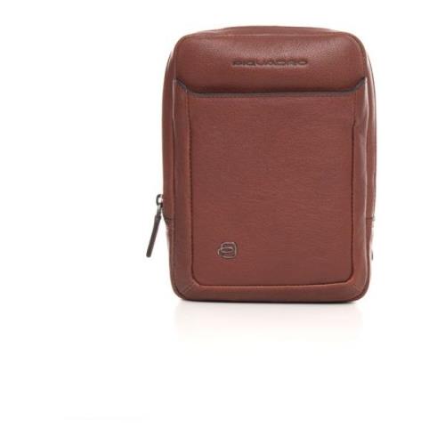 Piquadro Leather shoulder bag Brown, Herr