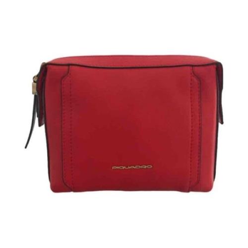 Piquadro Enkel Läder Skönhet Red, Unisex