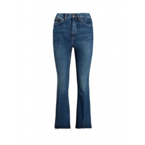 Polo Ralph Lauren Sharona Crop Flare Jeans Blue, Dam