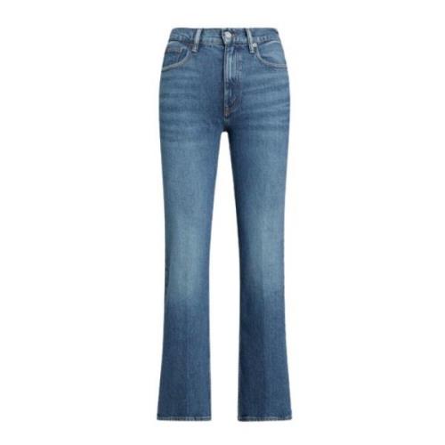 Polo Ralph Lauren Hög Midja Flare Bootcut Jeans Blue, Dam