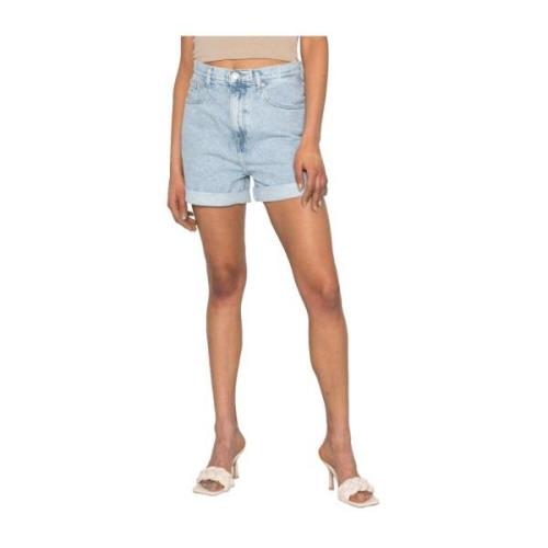 Tommy Hilfiger Kort vaquero mom Tommy Jeans Blue, Dam