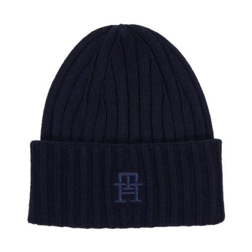 Tommy Hilfiger Blå Iconic Beanie Blue, Dam