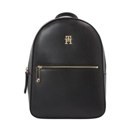 Tommy Hilfiger Svart Ikonisk Ryggsäck Black, Dam