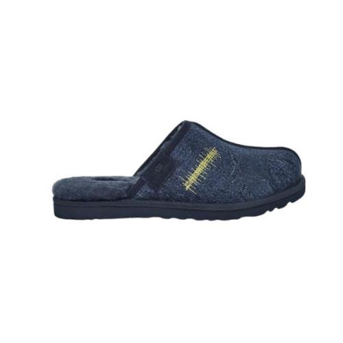 UGG Broderad Slide - Kalvskinn - Blå Blue, Herr