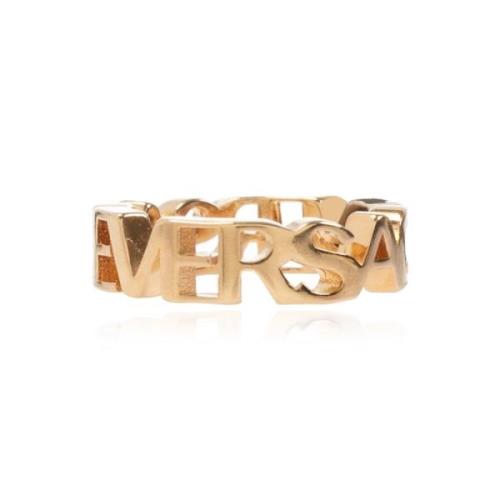 Versace Ring med logotyp Yellow, Dam