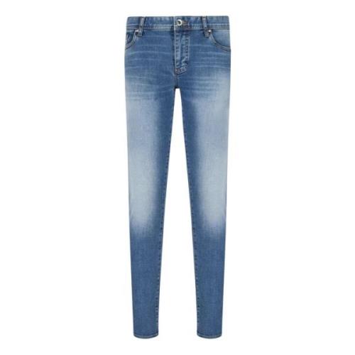 Armani Exchange Smal Passform Denim Jeans Blue, Herr