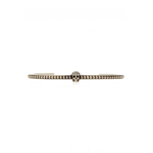 Alexander McQueen Antikguld Armband med Kristall Signatur Yellow, Dam