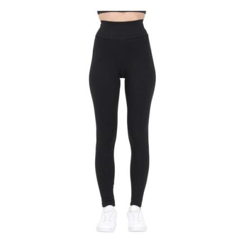 Adidas Originals Svarta leggings med Trefoil-logotyp Black, Dam