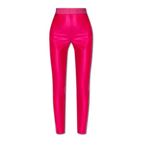 Versace Jeans Couture Leggings med logotyp Pink, Dam