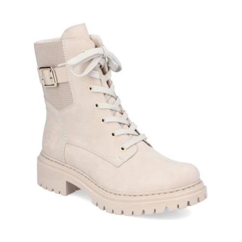 Rieker Beige Casual Stängda Booties Beige, Dam