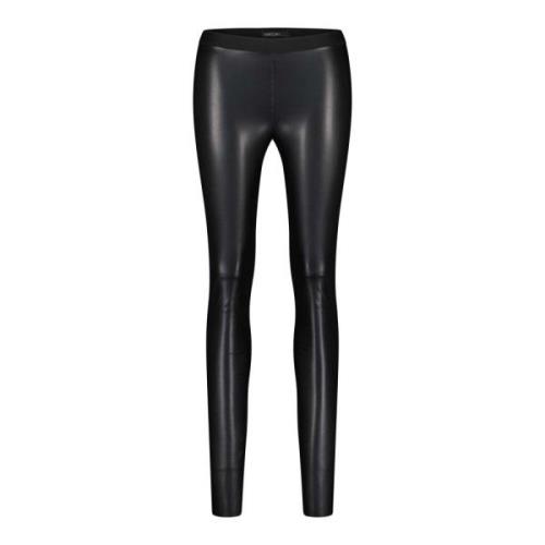 Marc Cain Läderlook Leggings Black, Dam