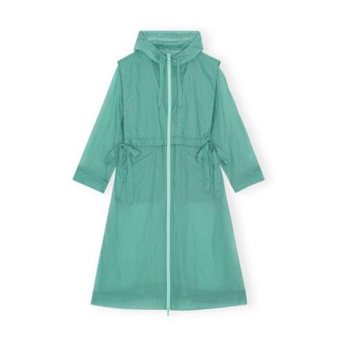 Ganni Rain Jackets Blue, Dam